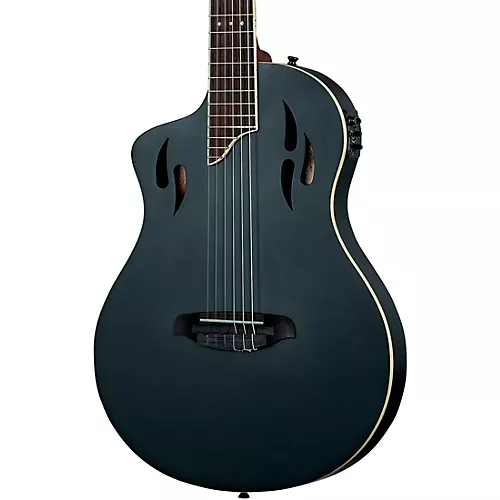 Ortega RTPSTD Left-Handed Nylon-String Acoustic-Electric Guitar Satin Black