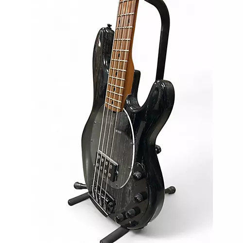 Used Sterling by Music Man Stingray 4 Black Ash Electric Bass Guitar Black Ash