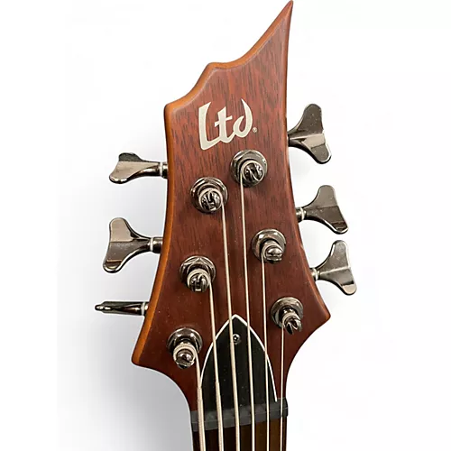 Used ESP LTD D6 6 String Mahogany Electric Bass Guitar Mahogany