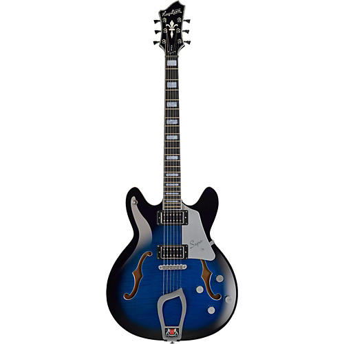 Hagstrom Super Viking Flame Maple Electric Guitar Dark Baltic Sea