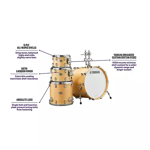 Yamaha Tour Custom Maple 4-Piece Shell Pack With 20