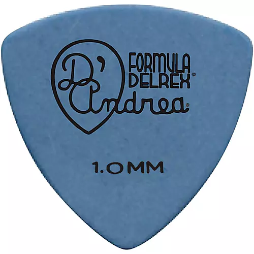 D'Andrea 346 Guitar Picks Rounded Triangle Delrex Delrin - One Dozen Orange .60 mm