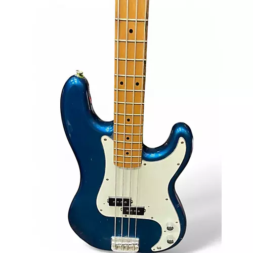 Used Fender Standard Precision Bass Metallic Aqua Marine Electric Bass Guitar Metallic Aqua Marine