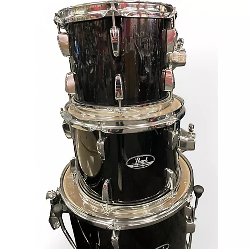 Used Pearl 5 Piece Roadshow 5pc Black Drum Kit Black