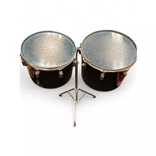 Used TAMA 2 Piece imperialstar/rockstar concert toms 14 and 15 black Drum black 88