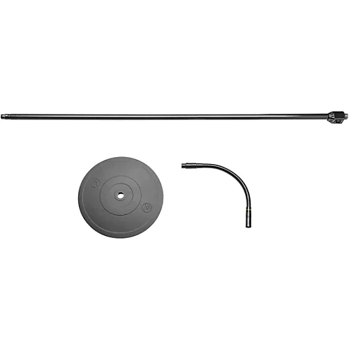 Gravity Stands Microphone Stand With Round Base, XLR Connector and Gooseneck