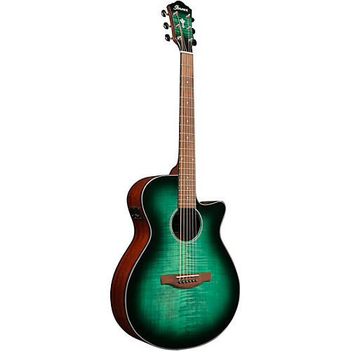 Ibanez AEG70 Flamed Maple Top Grand Concert Acoustic-Electric Guitar Blue Ocean Burst