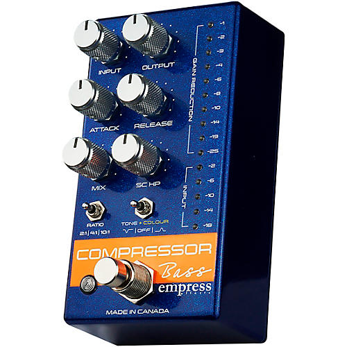 Empress Effects Bass Compressor Effects Pedal Blue Sparkle