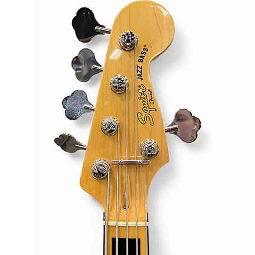 Used 2014 Squier Jazz Bass Natural Electric Bass Guitar Natural