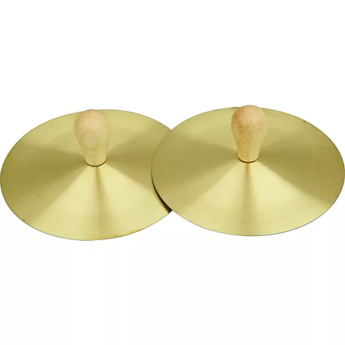 Rhythm Band Brass Cymbals With Knobs 7 in. Pair With Handles