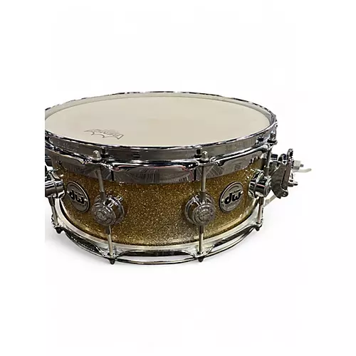Used DW 6X14 Collector's Series FinishPly Top Edge Snare Broken Glass Drum Broken Glass 13