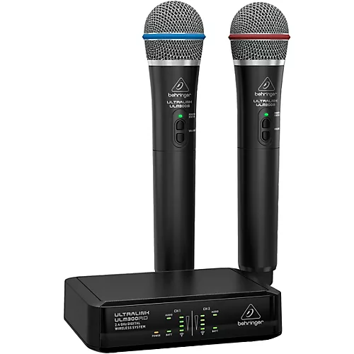 Behringer ULM302MIC High-Performance 2.4 GHz Digital Wireless System with 2 Handheld Microphones
