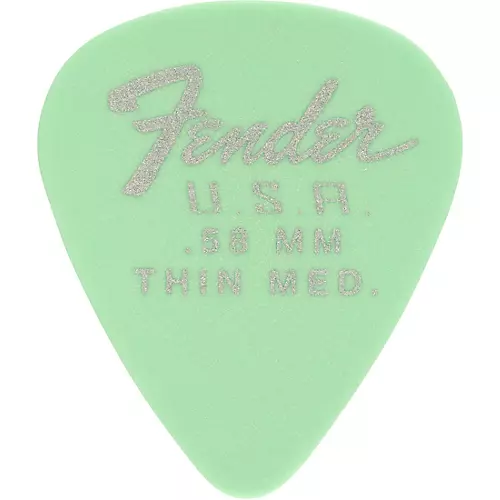 Fender 351 Dura-Tone Delrin Pick (12-Pack), Surf Green .58 mm 12 Pack