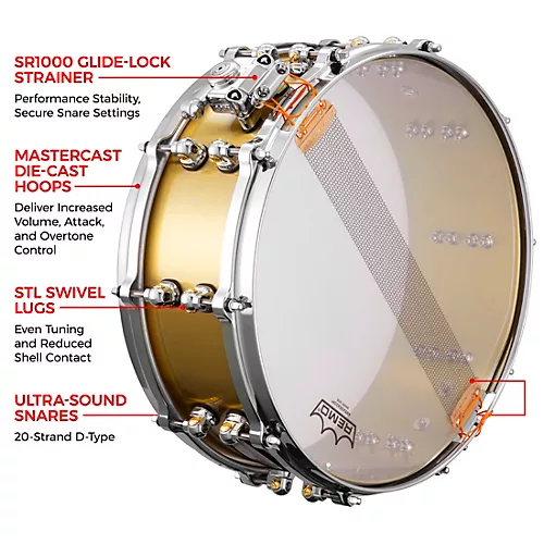 Pearl Reference One 3mm Brass Snare Drum 14 x 6.5 in.