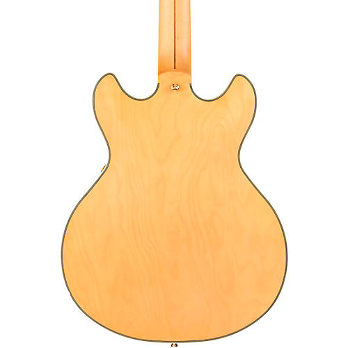 D'Angelico Deluxe Mini DC Semi-Hollow Electric Guitar Satin Trans Wine