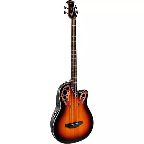Ovation CEB44-1N-G Celebrity Elite Mid-Depth Acoustic-Electric Bass Guitar New England Burst
