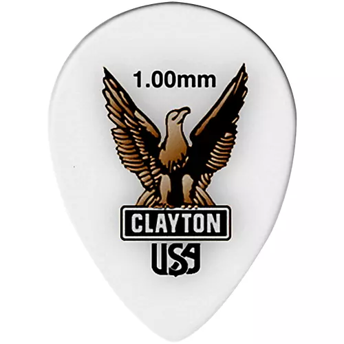 Clayton Acetal Small Teardrop Guitar Picks 1.26 mm 1 Dozen