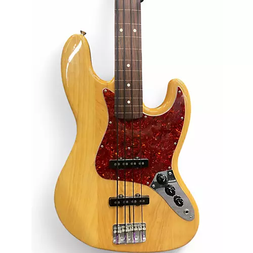 Used Fender Fretless Jazz Bass MIJ Natural Electric Bass Guitar Natural