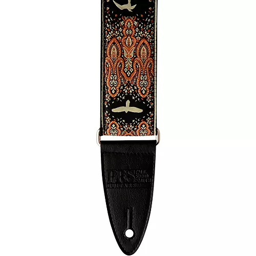 PRS Custom Jacquard Birds Fleur Guitar Strap Red 2 in.