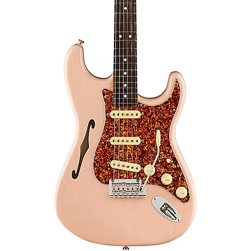 Fender American Professional II Stratocaster Thinline Limited-Edition Electric Guitar Transparent Shell Pink