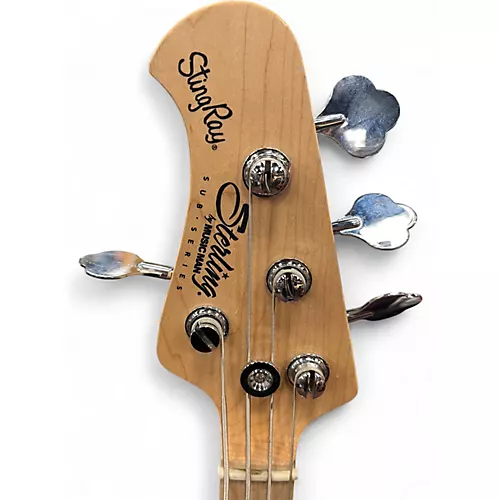 Used Sterling by Music Man Sub 4 Satin Black Electric Bass Guitar Satin Black