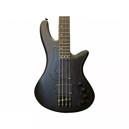 Used Schecter Guitar Research Stiletto Stealth Black Electric Bass Guitar Black