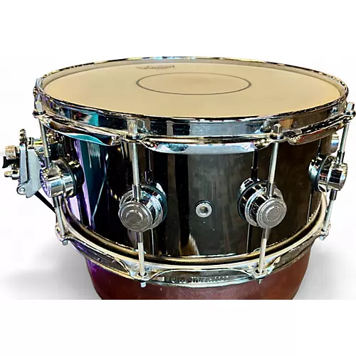 Used DW 5.5X14 Collector's Series Snare Polished Black Nickel Over Brass Drum Polished Black Nickel Over Brass 10