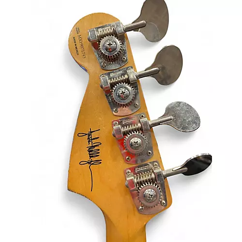 Used Fender Justin Meldal-Johnsen Road Worn Mustang Bass Daphne Blue Electric Bass Guitar Daphne Blue