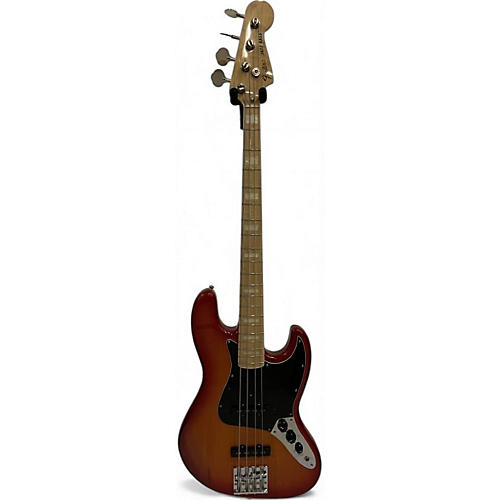 Used 2013 Fender 1975 Reissue Jazz Bass Cherry Sunburst Electric Bass Guitar Cherry Sunburst
