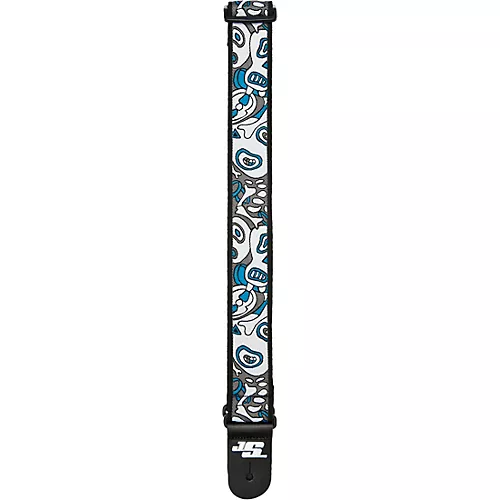 D'Addario Joe Satriani Nylon Guitar Strap Black/Red/Green Snakes Mosaic