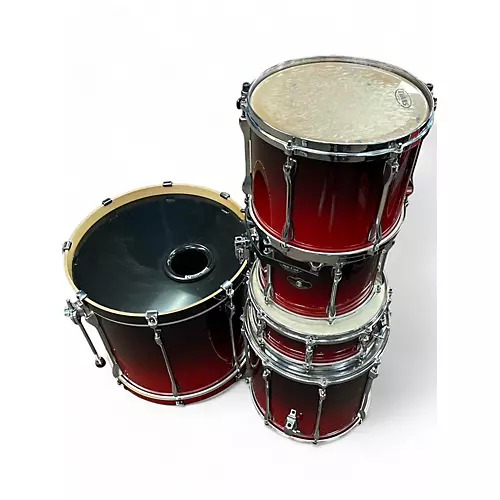 Used TAMA 5 piece Superstar Red To Black Fade Drum Kit Red to Black Fade