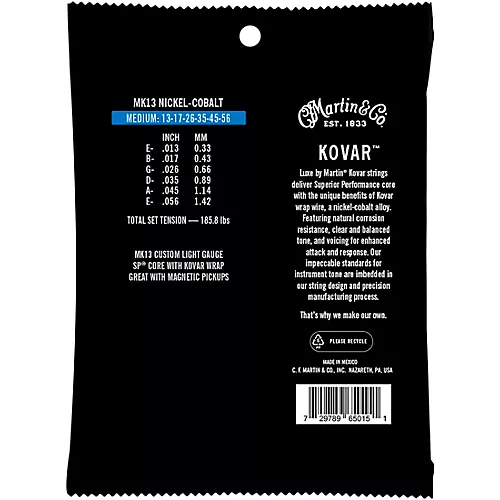 Martin Luxe by Martin Kovar Guitar Strings Extra Light (10-47)