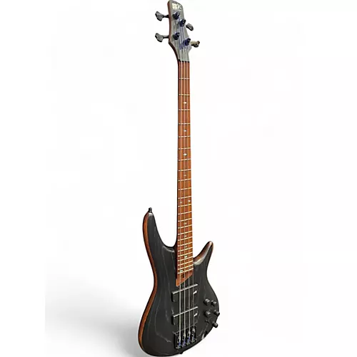 Used Ibanez SR670 Trans Black Electric Bass Guitar Trans Black