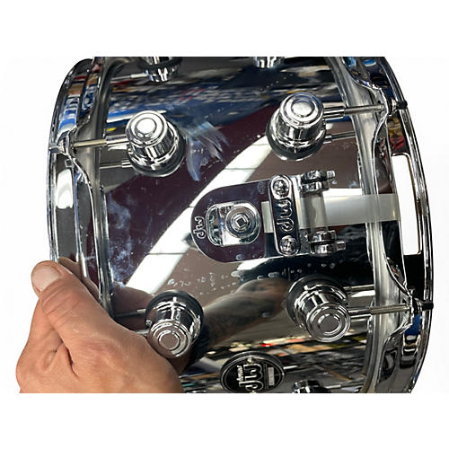 Used DW 8X14 Performance Series Steel Snare Silver Drum Silver 18