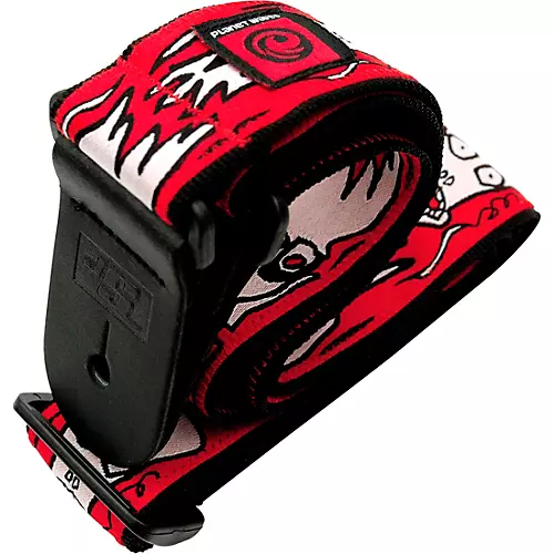 D'Addario Joe Satriani Nylon Guitar Strap Black/Red/Green Snakes Mosaic