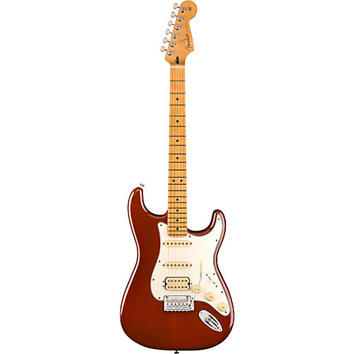 Fender Player II Stratocaster HSS Chambered Mahogany Body Maple Fingerboard Electric Guitar Transparent Mocha Burst