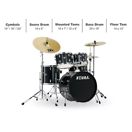 TAMA Imperialstar 5-Piece Complete Drum Set With MEINL HCS cymbals and 20