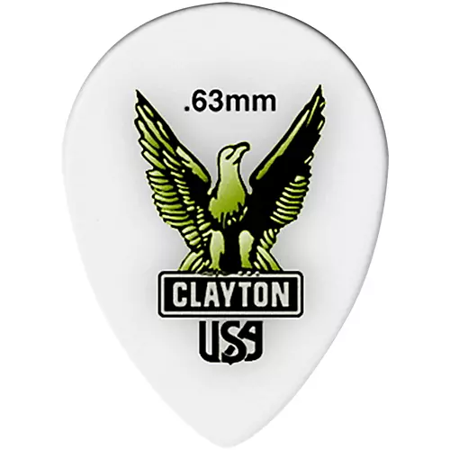 Clayton Acetal Small Teardrop Guitar Picks 1.26 mm 1 Dozen