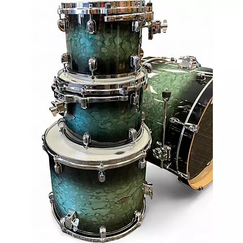 Used TAMA 4 Piece Starclassic Green burst Drum Kit Green burst