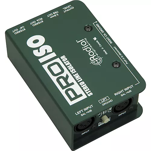 Radial Engineering PRO ISO Stereo Line Isolator +4dB to -10dB with Radial Transformer