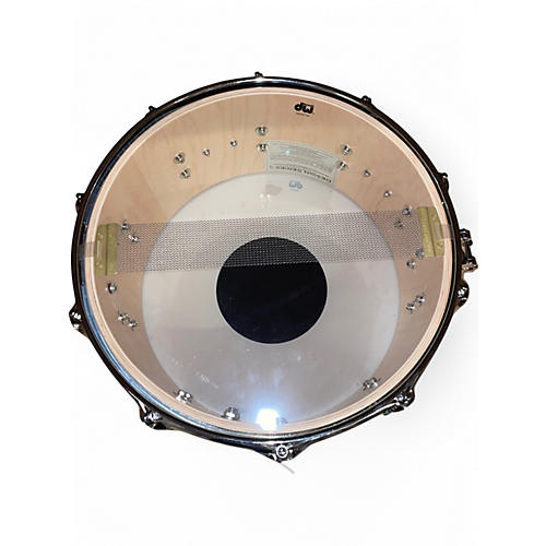 Used DW 6.5X14 Design Series Snare Black Drum Black 15