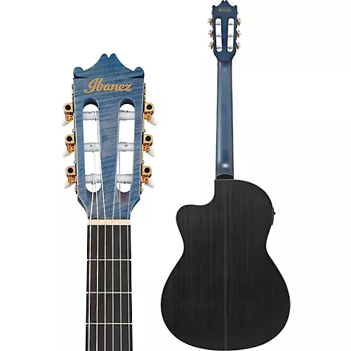 Ibanez GA5MHTCE Classical Nylon-String Acoustic-Electric Guitar Blue Berry