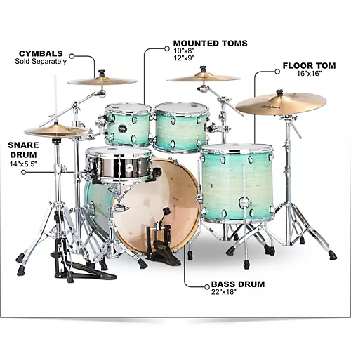 Open-Box Mapex Armory Series Exotic Rock Shell Pack Condition 1 - Mint Ultramarine Gloss