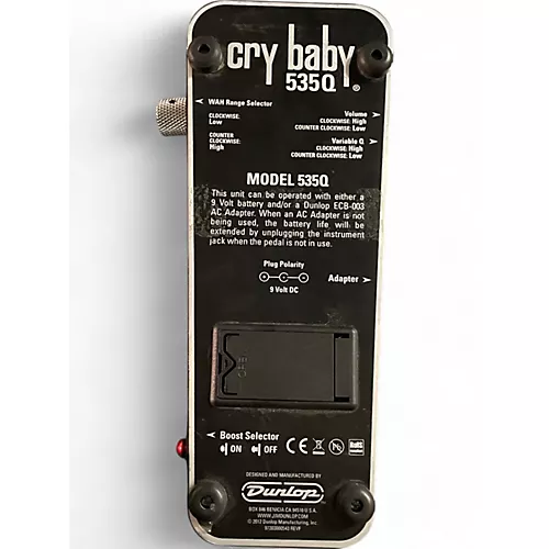 Used Dunlop 535Q Cry Baby Multi-Wah Effect Pedal