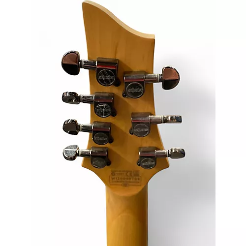 Used Schecter Guitar Research Demon 7 String White Solid Body Electric Guitar White