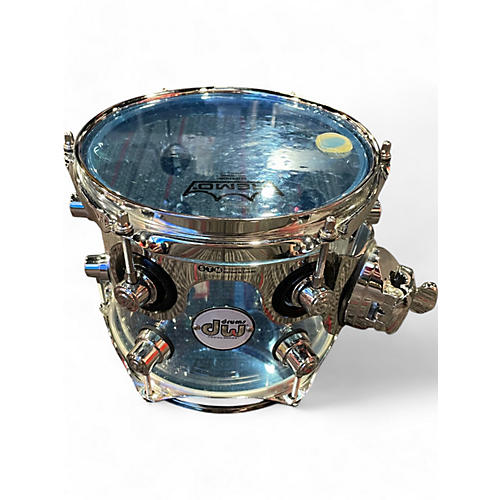 Used DW 8 Piece Design Series Acrylic Clear Drum Kit Clear