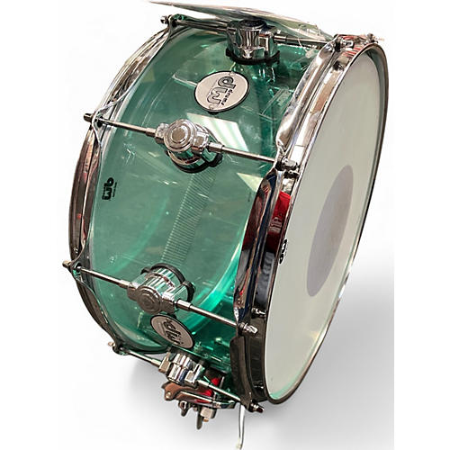 Used DW 6.5X14 Design Series Acrylic Snare Sea Glass Drum Sea Glass 15