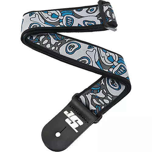 D'Addario Joe Satriani Nylon Guitar Strap Black/Red/Green Snakes Mosaic