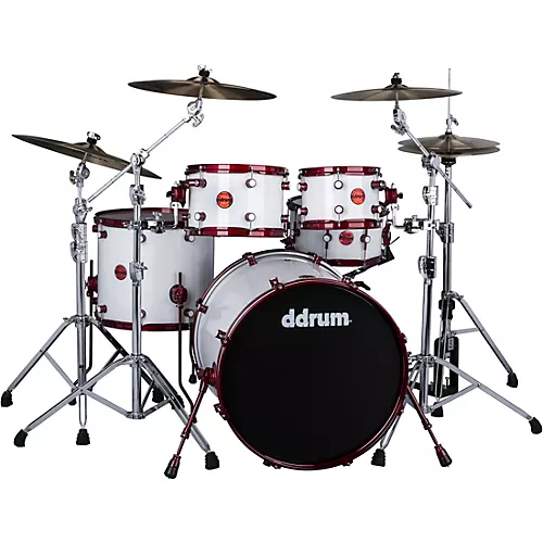 Open-Box ddrum Reflex White with Red Shell Hardware Condition 1 - Mint White/Red