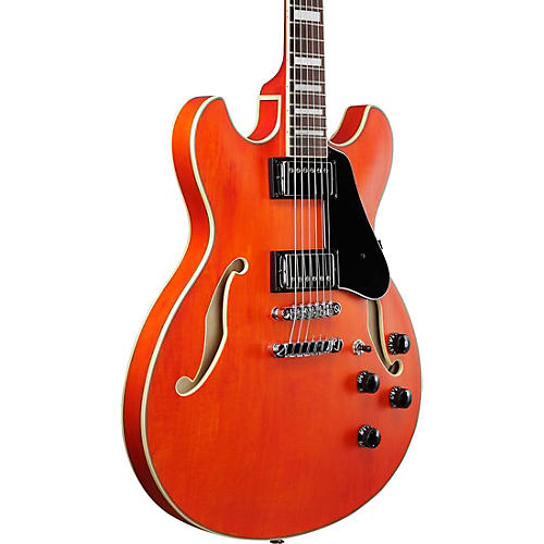 Ibanez Artcore AS73 Semi-Hollow Electric Guitar Transparent Tangerine Flat
